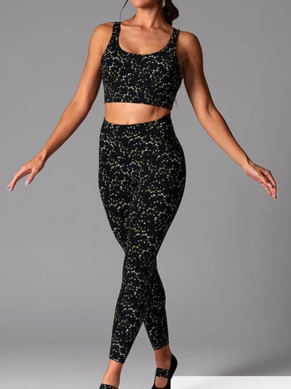 TaviSculpt® High Waisted 7/8 Leggings and Empower bra SET in Flourish